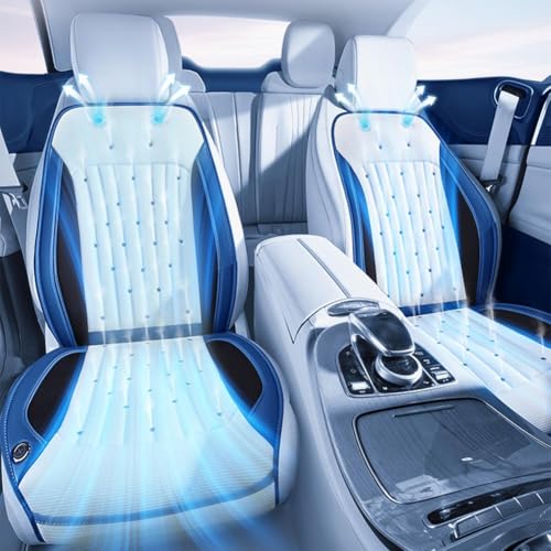 クールシート 車 【1秒で全身を冷却!】半導体自動車冷却シート8コア二重ターボ式 3段階調節 高速回転 冷風送風 急速涼感 本革素材 通気性 蒸れない USB+Type-C急速充電 低騒音 取り付け簡単 長距離運転 背中 尻蒸れ対策 夏の暑さ 汗 熱中症対