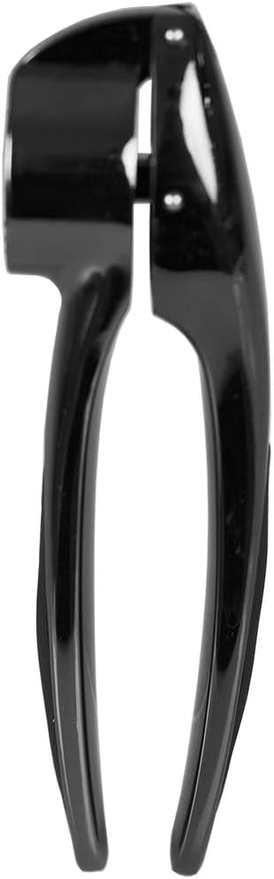 Home BasicsNova Collection Zinc Kitchen Gadgets Tool with Smooth Grip, Easy to Use, Store and Clean, Black Onyx, 6.22" L x 1.57" W, Garlic Press Crush