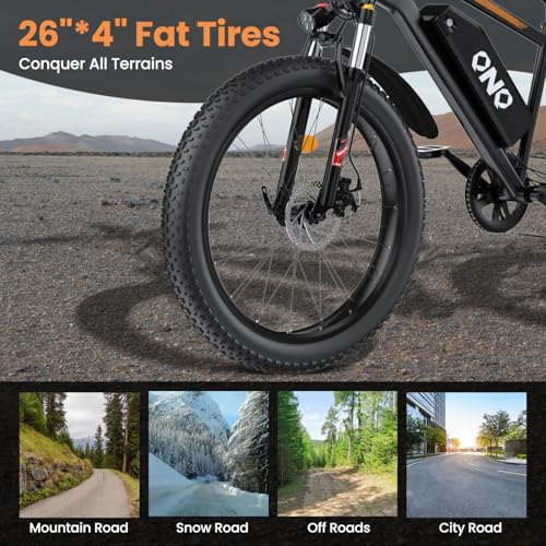 Adult Fat Tire Electric Bike 1500W Peak Motor – 48V 15Ah