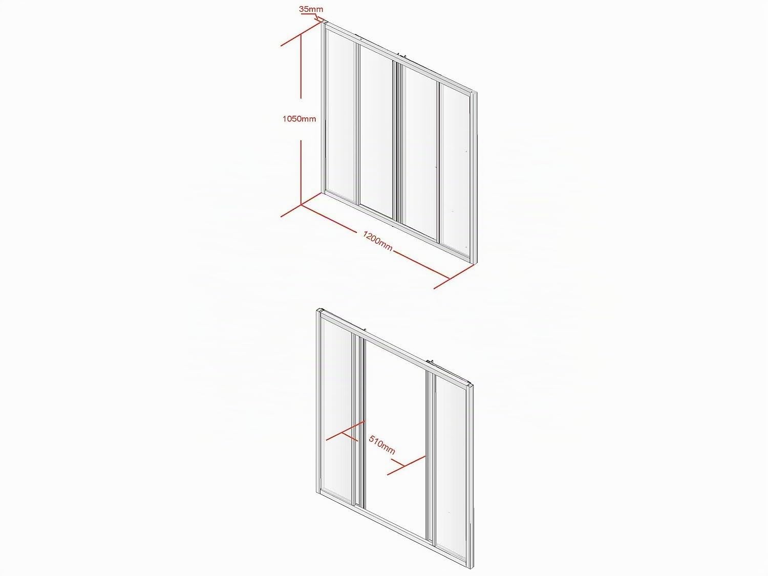 Vente-unique - Verriére coulissante en Aluminium thermolaqué Noir 120 x 105 cm (L x H) – Ravena
