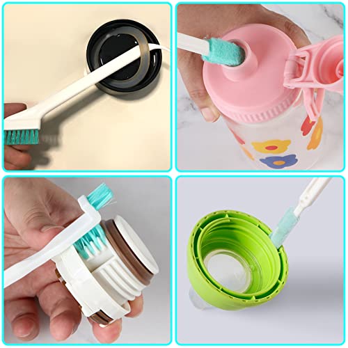 Image of ELEMGULY Small Household Cleaning Brushes, Deep Detail Crevice Brush Set for Hole, Gap, Corner, Space, Micro Crevice Scrub Cleaner Tool for Bottle, Keyboard, Window, Door Track, Pack of 18
