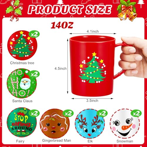 Set de 12 Mugs Navideños de Plástico 15 oz miniatura 2