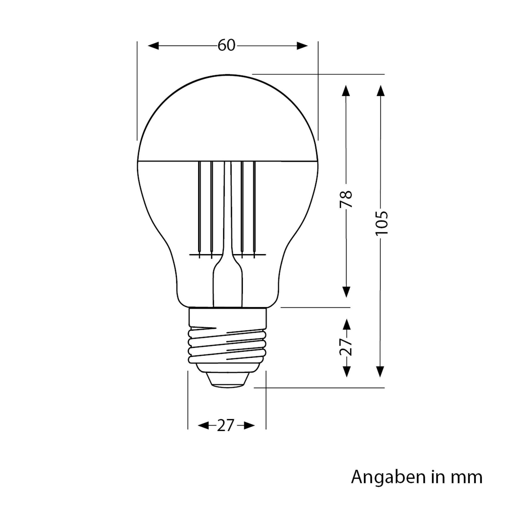 ledscom.de 5x E27 LED Leuchtmittel, A60, warmweiß - kaltweiß (2700-7000 K), 4,8 W, 486lm, Smart Home, WLAN, Alexa, Kopfspiegel (silber)