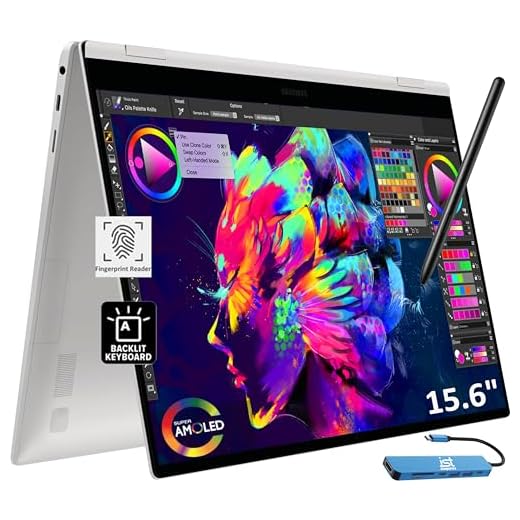 Samsung Galaxy Book2 Pro 360 2-in-1 Laptop (15.6" FHD AMOLED Touchscreen, Intel 12-Core i7-1260P, 16GB RAM, 2TB PCIe SSD, Active Stylus), Thunderbolt 4, Backlit, Fingerprint, Win 11 Home
