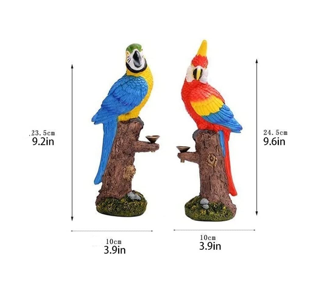 Kadzielnica do Dekoracji Salonu Parrot Kadzidło Z Przepływem Zwrotnym Ręcznie Robiony Wodospad Kadzidło Do Wystroju Domowego Biura Wystrój świątyni Domu(Rot)
