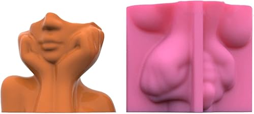 Miniatura 7 de appuivbt Molde de resina de maceta de suculentas,Resina de cara humana cabeza planta maceta molde de silicona moldes de cemento de yeso,Molde de