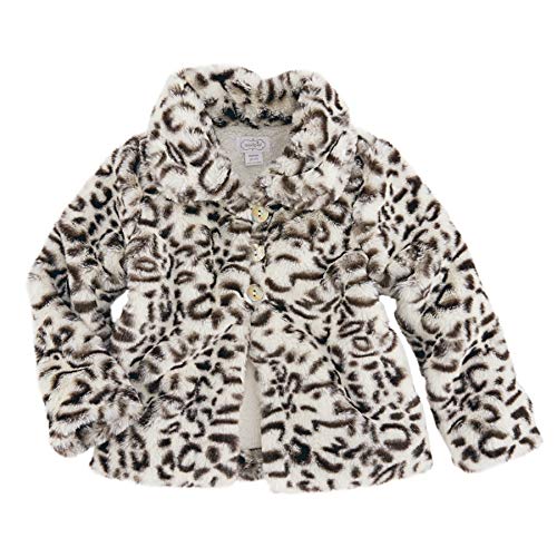 Mud Pie Baby Girl Faux Fur Jacket (Black, Medium (2T-3T))