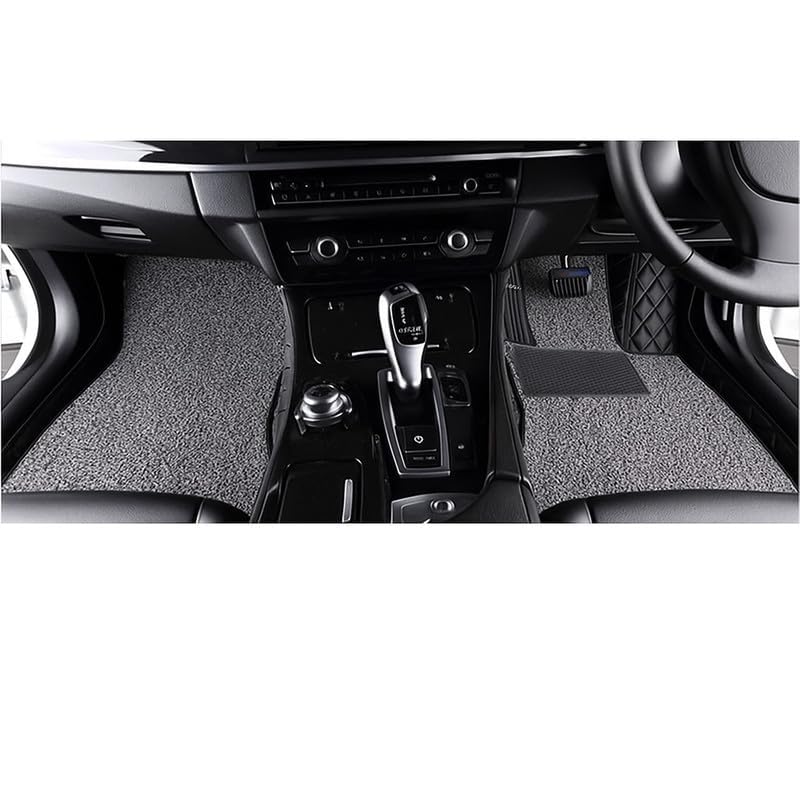 Image of 7D car mat Full Set for Tata Zest || Luxury Leather Double Car Floor Mat Complete Set || 100% Waterproof and Washable || Color : Black