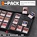 ProCase 2 Pack Trading Card Binder with Side Label; Holds 360 Trading Card with 9 Pockets; Premium Zipper Card Collection binder Album Folder for Sports Cards, TCG, MTG, PKM -Black