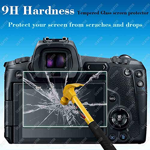 ULBTER EOS R Top+Screen Protector for Canon EOS R Camera【Not for EOS R5】[2+2Pack] 0.3mm High Definition 9H Hardness Tempered Glass Screen Protector - Image 3