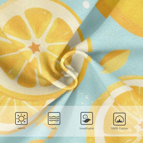 KLL Tropical Yellow Lemons Toddler Boy Cotton Briefs Cute Children Panties3