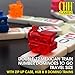CHH Double 12 Mexican Train Number Dominoes – Travel Size with Zip Up Case, Hub & 8 Domino Trains – 91 Fun Size Numbered Dominoes