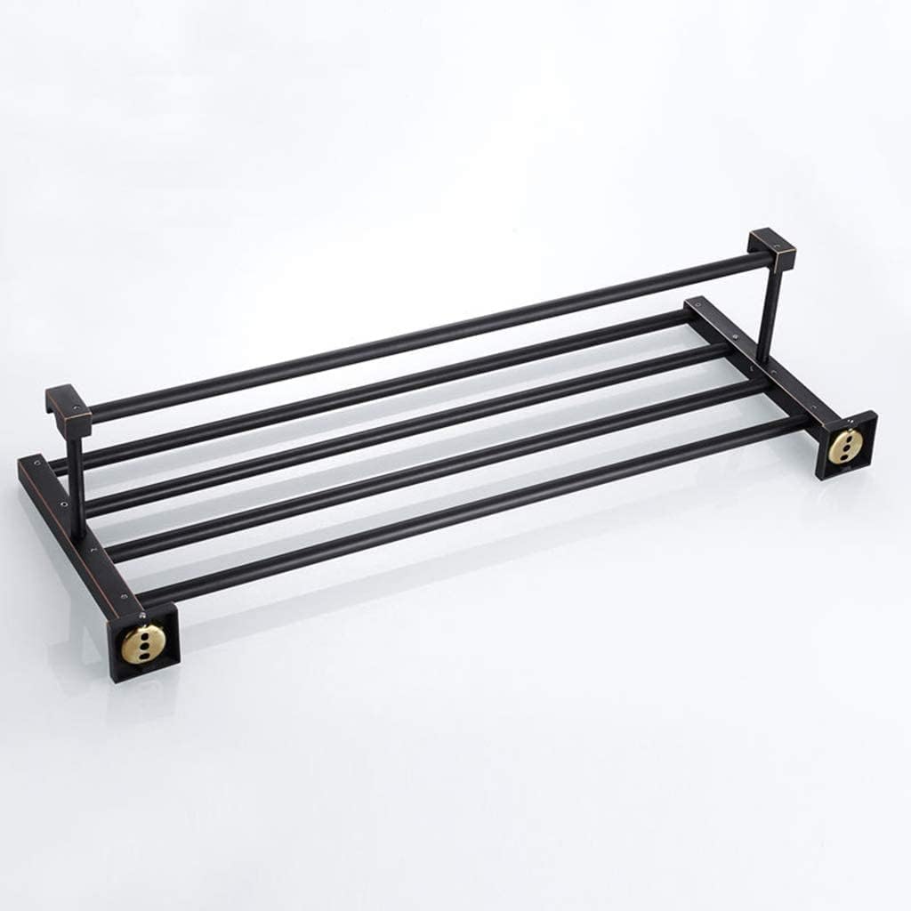 Towel Rails Bathroom Retro Bars, Brass Hanging Decoration Hardware Multifunction Double Layer Bath Rack Holder Racks(50CM)