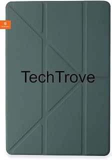Xiaomi Pad 6 Kılıf Kalem Bölmeli Stand Olabilen Standlı Tablet Kılıfı Koyu Yeşil