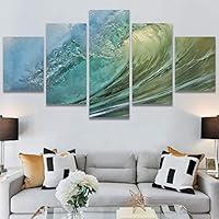 SIGNWIN 5 Panel Canvas Wall Art Modern Art Landscape Multicolor Photography Relax/Calm Rocky Romantics for Home Decorations Ready to Hang - 60