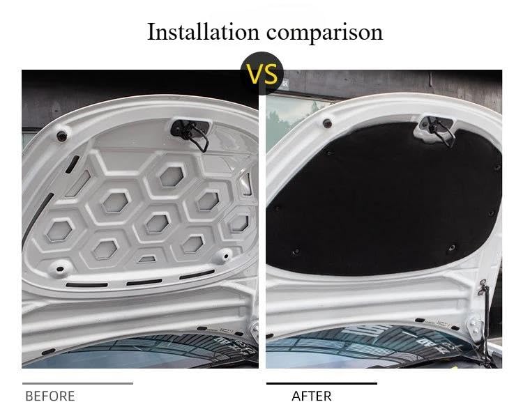Tapis insonorisant de capot avant pour Tesla Model 3 en coton isolant - 6