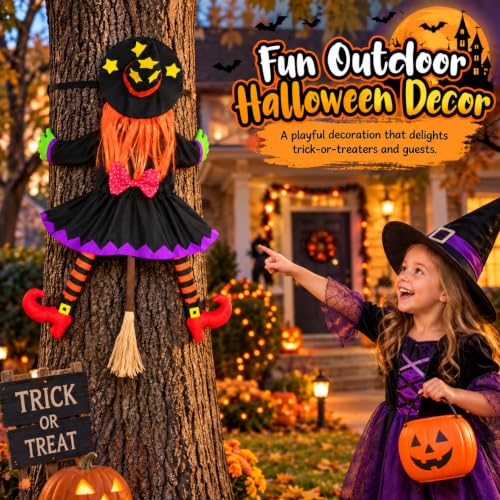 Trusthere Halloween Crashing Witch Decoration - image 4