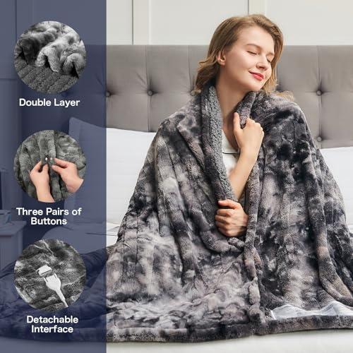 Octrot Heated Blanket Electric Throw thumb #1