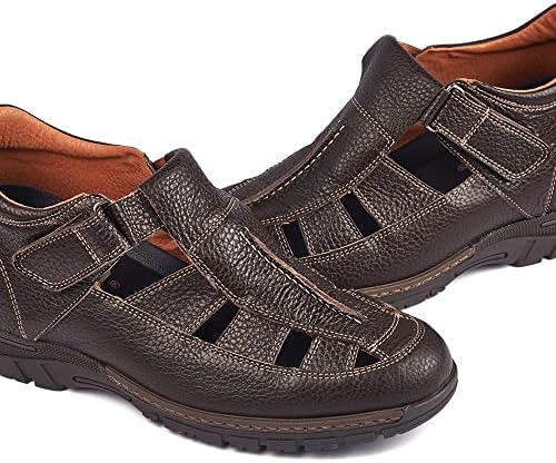 Masaltos Height Increasing Shoes for Men. Be Taller 7 cm / 2.75 inches. Model Sandalia Brown Size 43 | Image 1