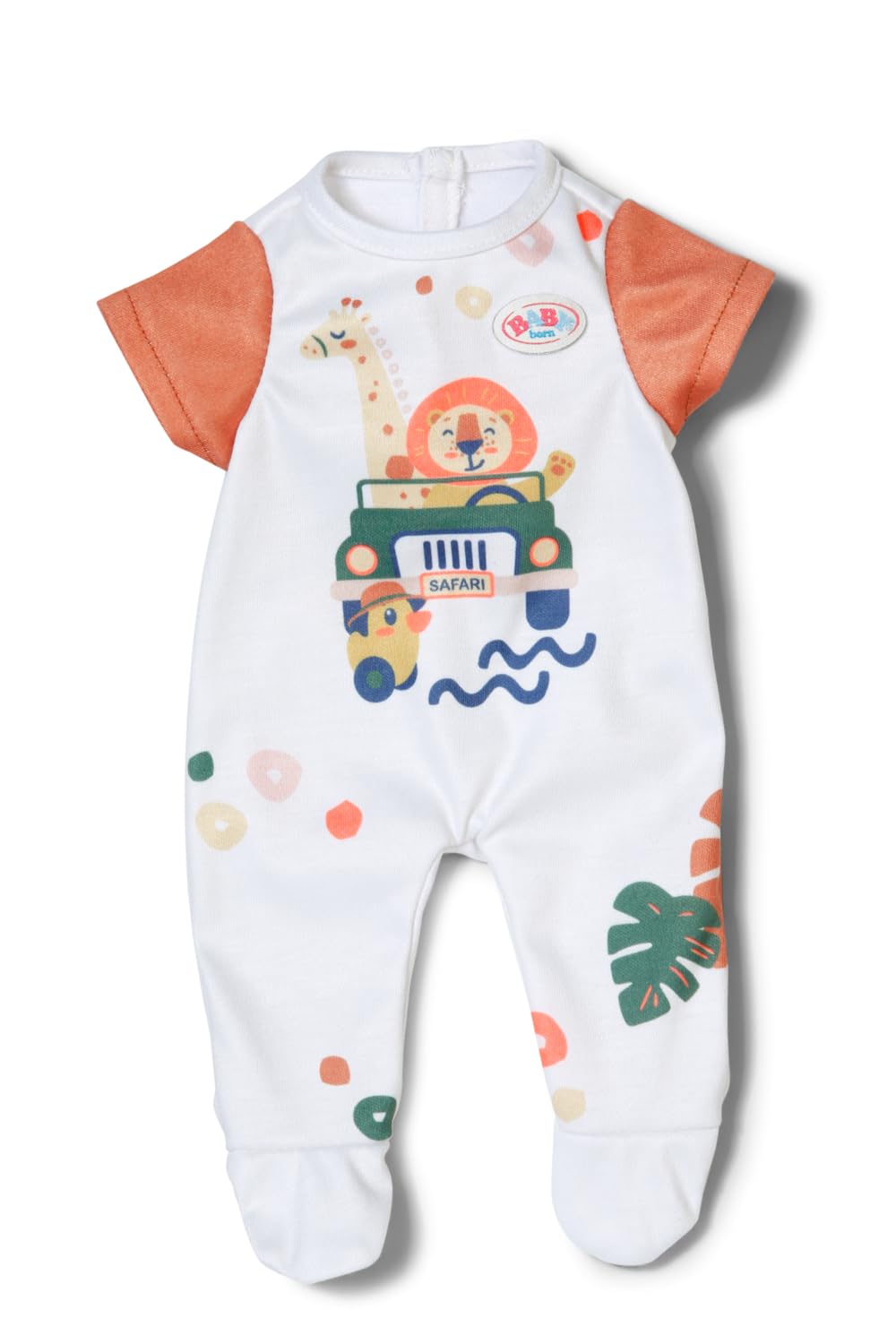 BABY born Romper with Jungle Motif & short sleeves - Premium doll accessories - Clothing suitable for all dolls of size 36 cm