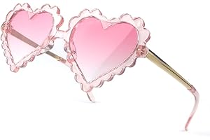 Barbie Sunglasses for Girls Ages 4-6: Heart Shaped, Glittery, and Stylish