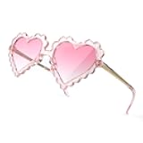 Girls Heart Sunglasses for Toddler Party Beach, UV 400 Protection Heart Flower Glasses Age 2-7