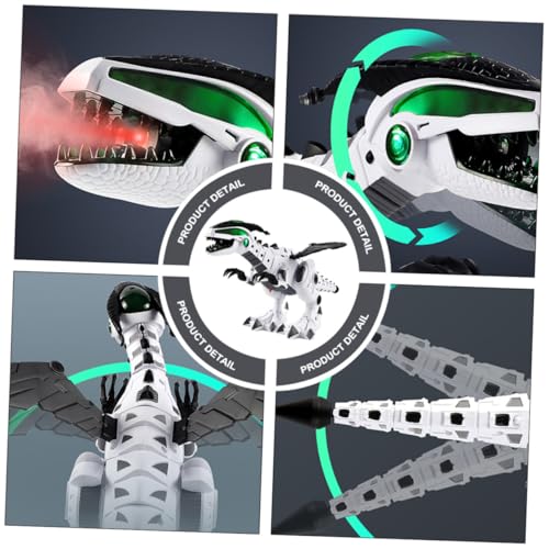 Dinosaure télécommandé blanc de bureau iplusmile : grand modèle mécanique interactif - 3