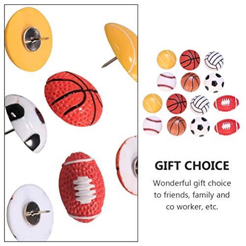 STOBOK 14Pcs Esporte Voleibol Encantos Bola De Tênis De Futebol Basquete Beisebol Esferas de Resina