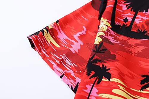Image of SANGTREE Family Matching Hawaiian Outfits , Casual Beach Travel Clothes ,Vacation Clothing Set for Women & Men & Girls & Boys