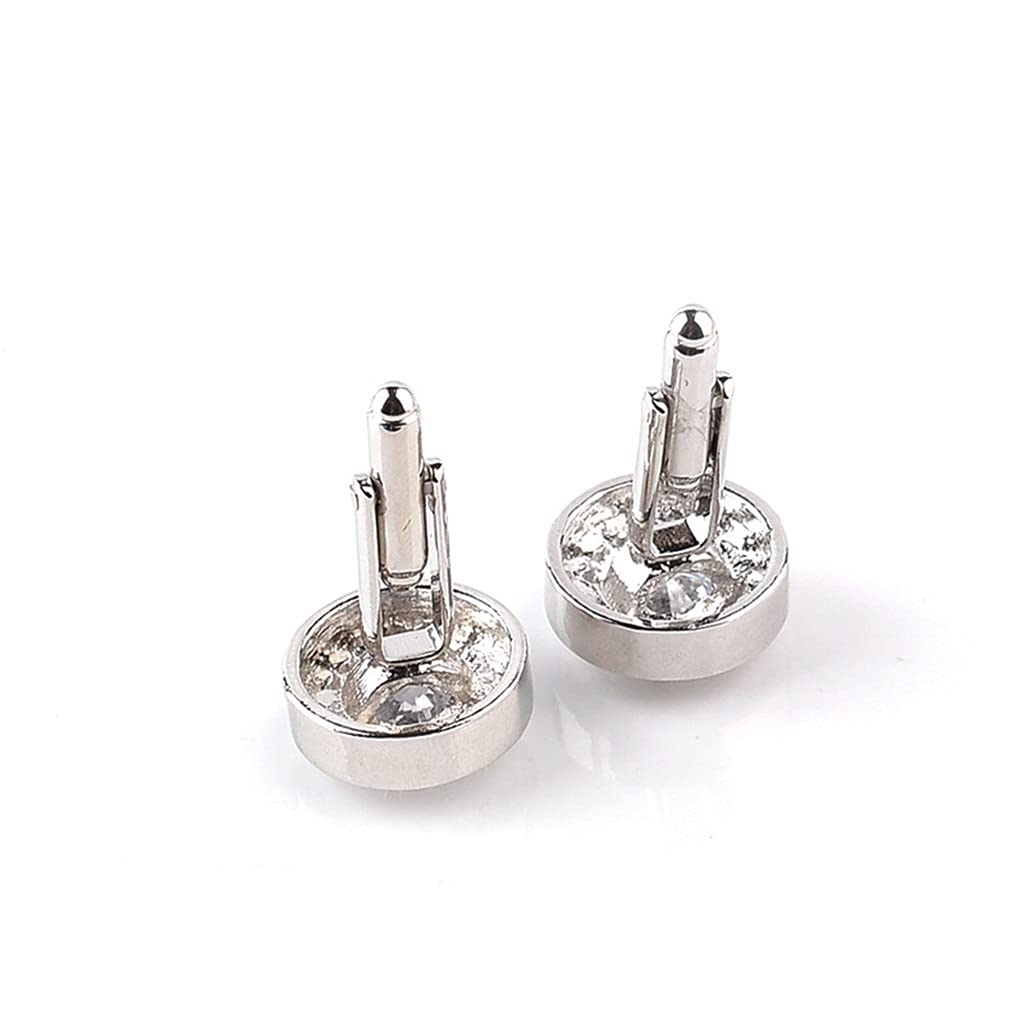 Gemelos De Camisa para Hombre Gemelos De Moda con Incrustaciones De Diamantes Los Clavos para Puños Son Resistentes A La Oxidación Y Duraderos