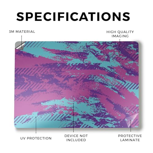 Image of Laptop Skin Compatible with Alienware M18 R2 (2024) - Grunge Purple - Premium 3M Vinyl Protective Wrap Decal Cover - Easy to Apply | Crafted in The USA by MightySkins