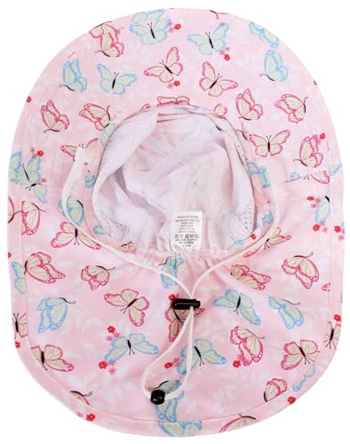 CHUNG Baby Sun Protection Hat Summer Toddler Adjustable UPF 50+ Wide Brim Neck Flap Beach Caps Boys Girls 1-12 Years Kids3
