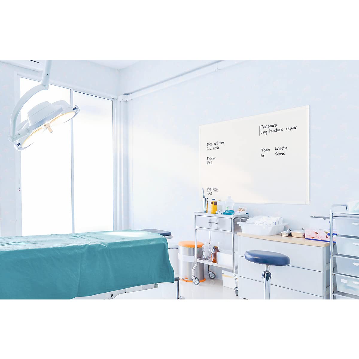 Bi-Office Lavagna Bianca Magnetica Biocote Con Protezione Anti-Microbica, Cornice In Alluminio Anodizzato Bianco, 120x90cm