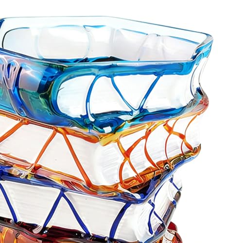 Vaso de café de vidrio transparente con material resistente y acabado colorido 7