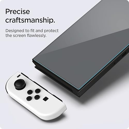 Miniatura 5 de Spigen Protector de pantalla de vidrio templado GlasTR EZ FIT diseñado para Nintendo Switch (modelo OLED) - Paquete de 2