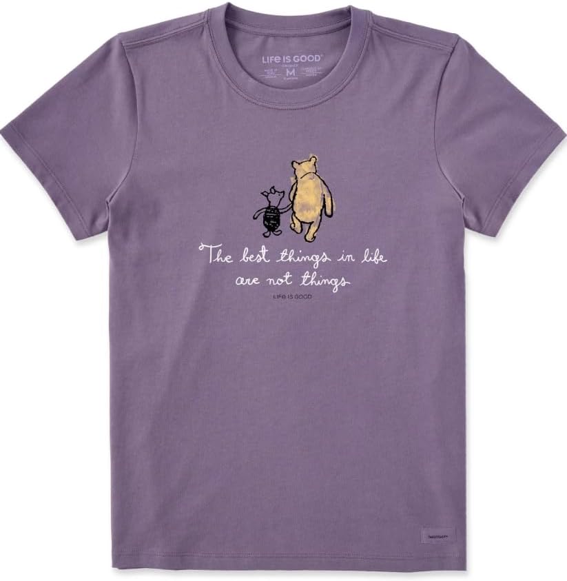 Life is Good. Women's Winnie Best Things Crusher Tee, Dusk Purple
