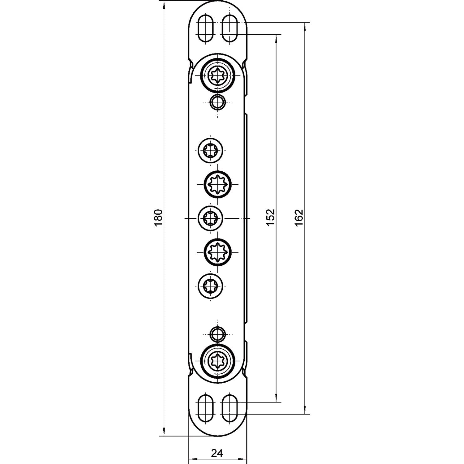 Simonswerk Objektband Türband-Set VX 7729/160-4 HA MSTS mit Aufnahmeelement und Abdeckwinkel, Edelstahl
