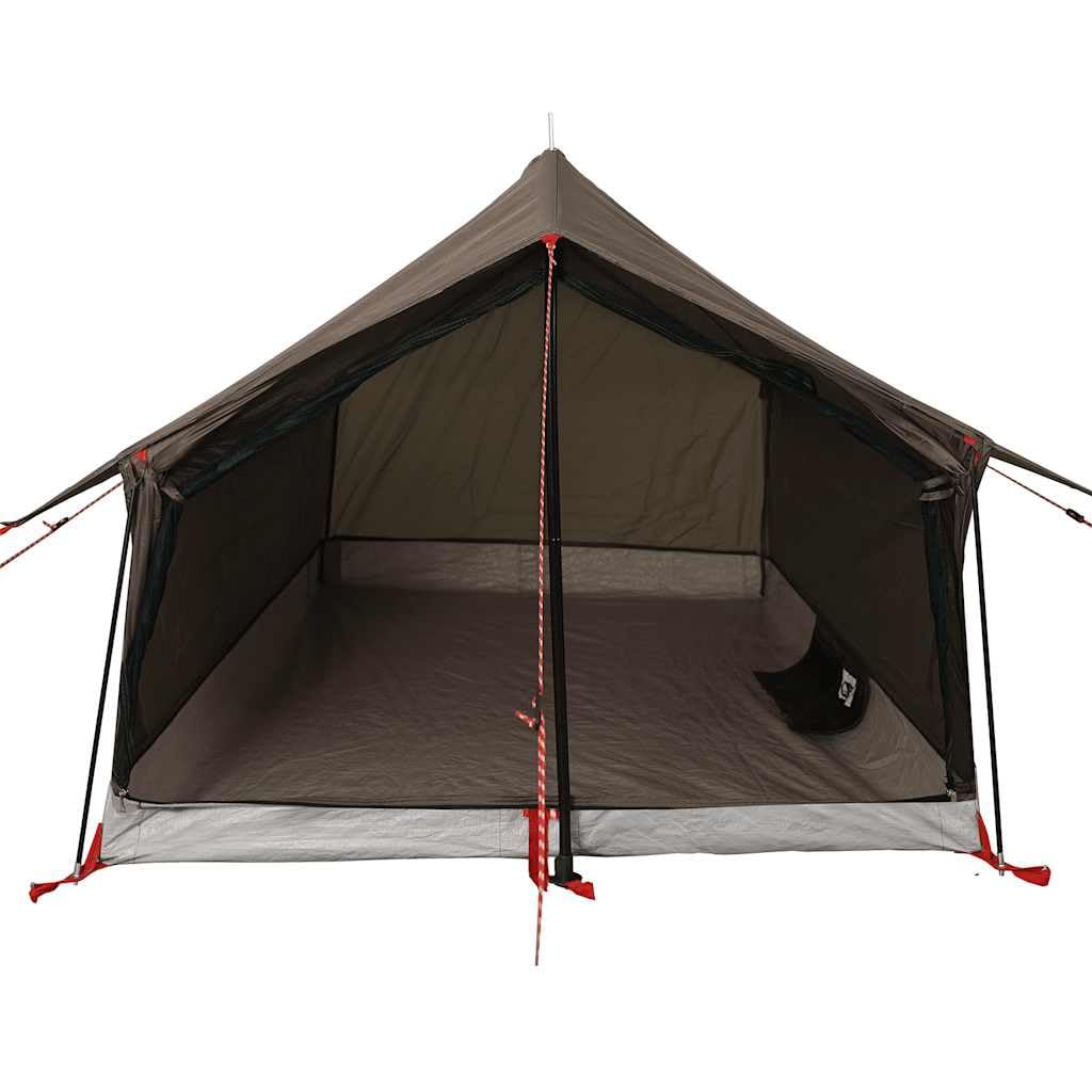 Tente de Camping 2 Personnes Canadienne en Polyester, Tente de Randonnée Légère avec Sac de Transport pour Bivouac et Camping Vert Olive 200 x 124 x 98 cm