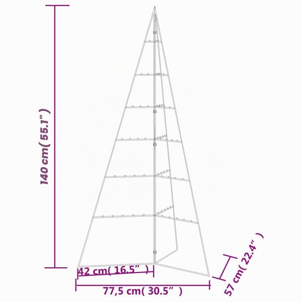 vidaXL Arbre de Noël en métal pour décoration Noir 140 cm