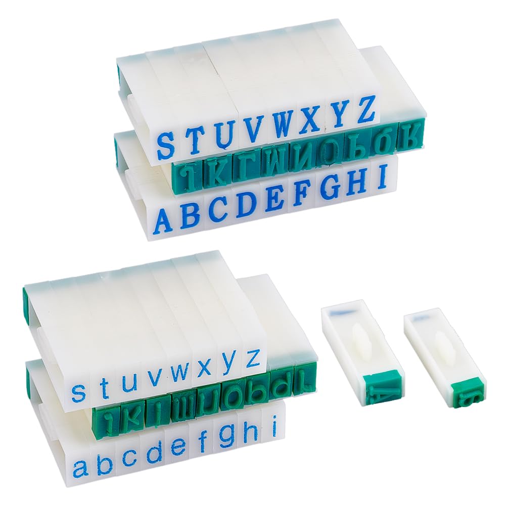 UNICRAFTALE Set di 52 timbri per macchina da scrivere americana, lettere dalla A alla Z, lettere dell'alfabeto dalla A alla Z, per feste, diari e scrapbooking