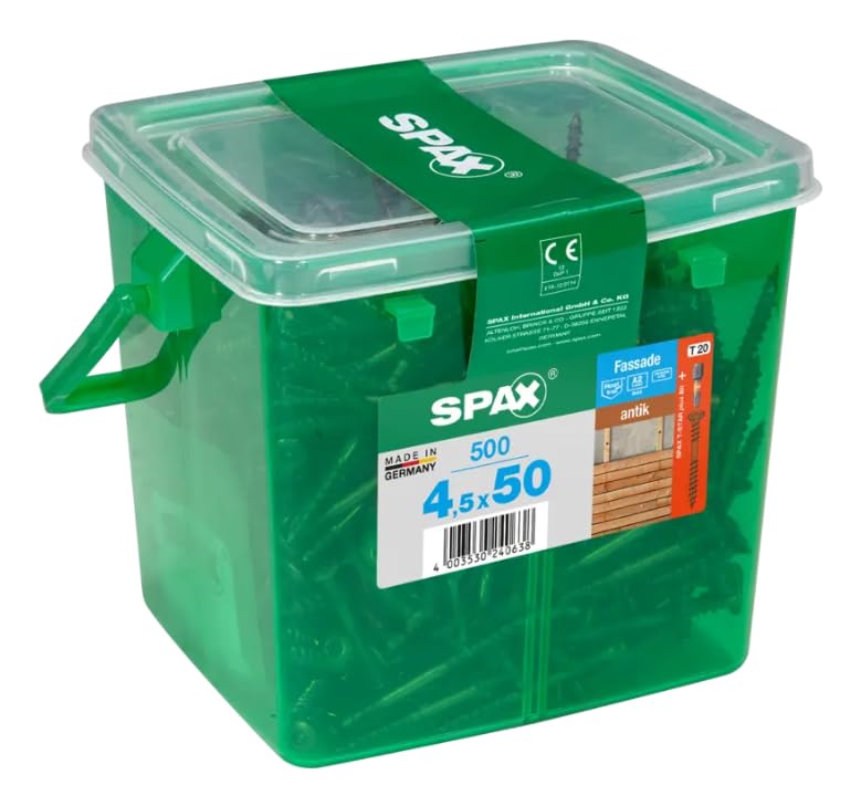 Spax Fassadenschraube Edelstahl A2 Antik, 4,5 x 50 mm, 500 Stk. Henkelbox
