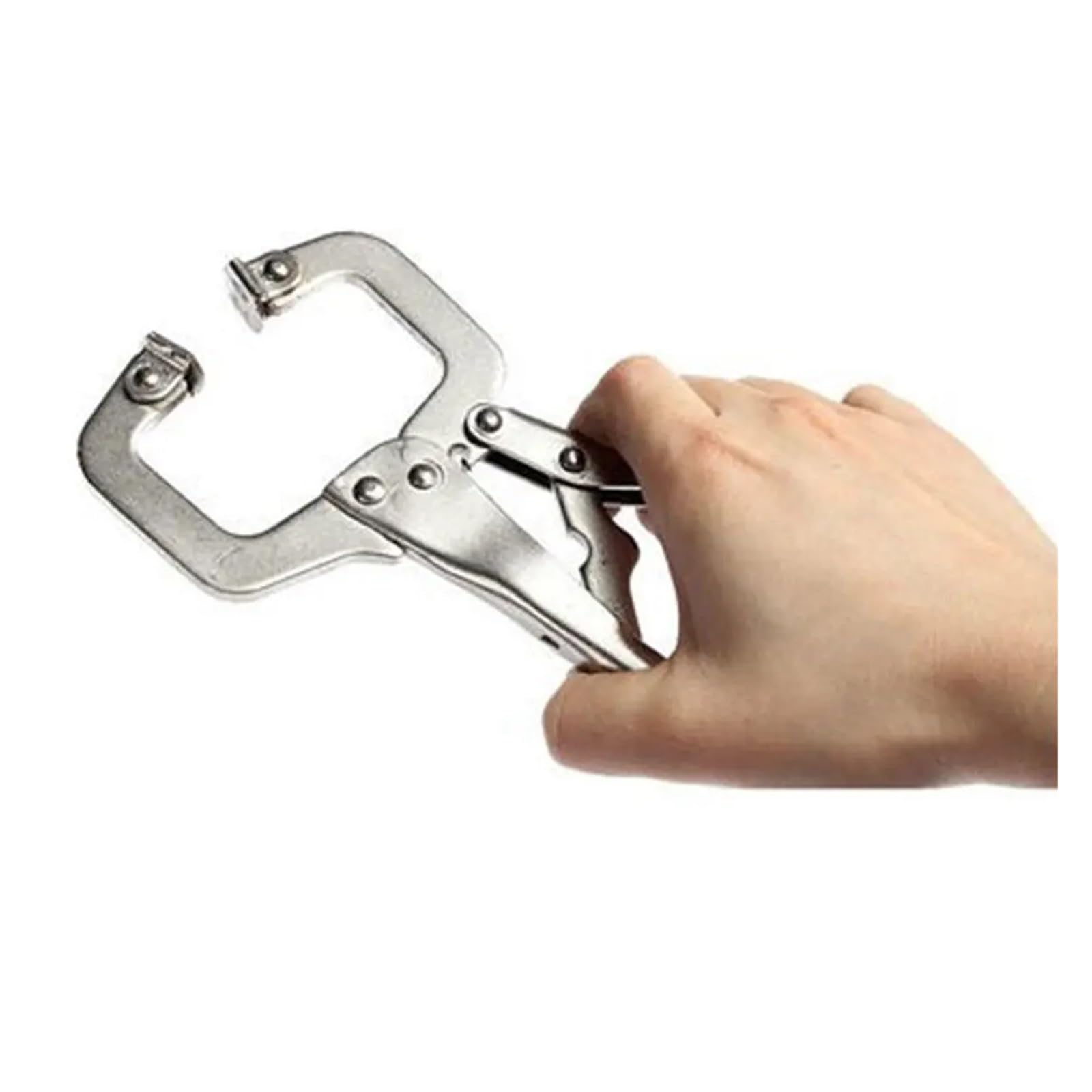 Pinza de soldadura en C para carpintería, localizador de espigas de agarre resistente, mandíbula giratoria, pinza de precisión, herramienta para carpintería