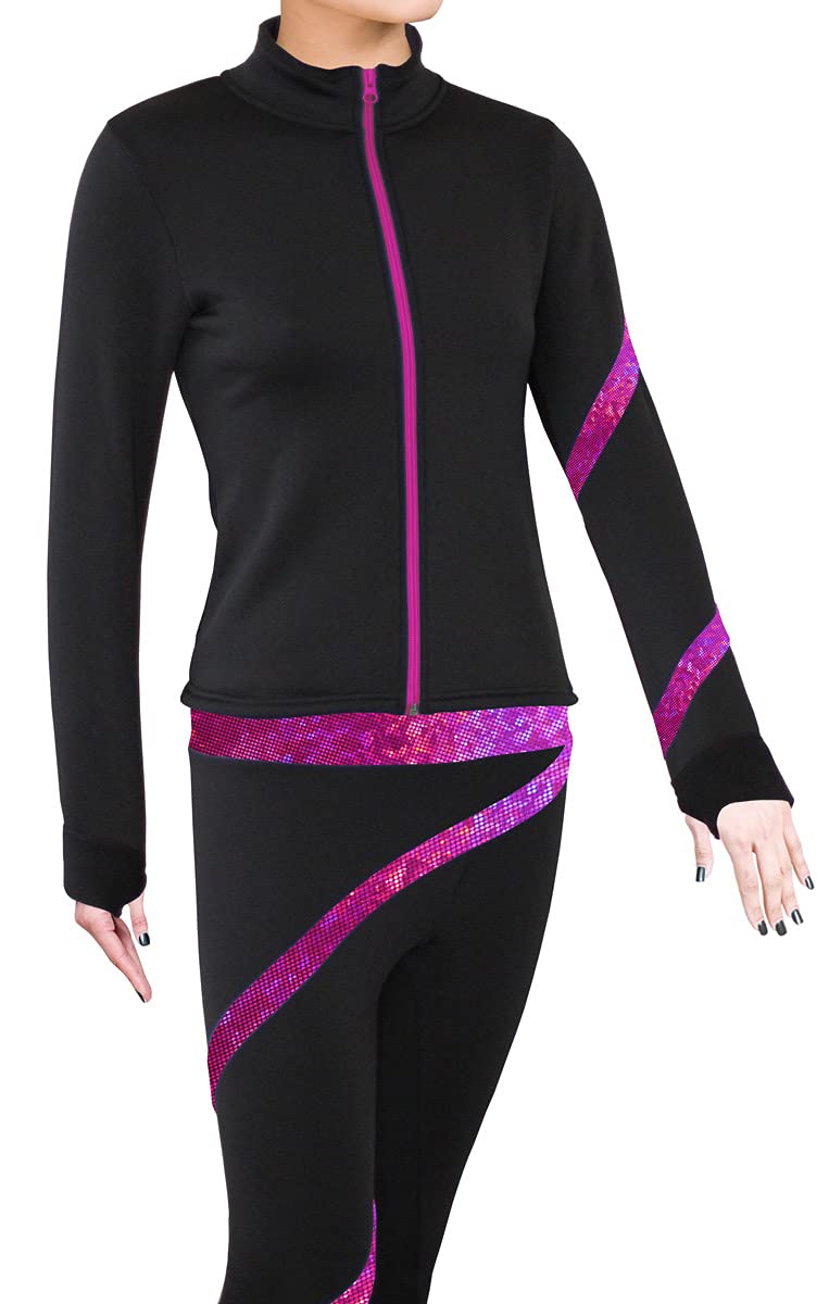 NY2 SPORTSWEAR Figure Skating Polartec Polar Fleece Spiral Jacket - Child Sizes