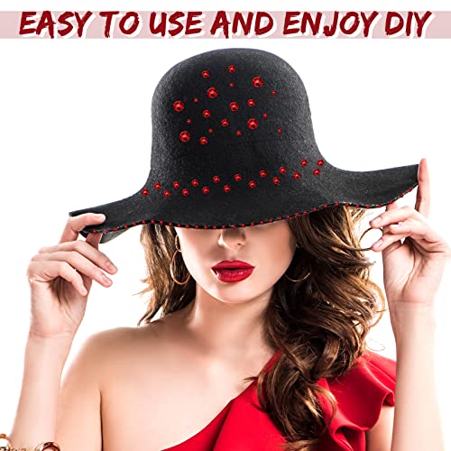 Image of 22000 Pcs Hotfix Rhinestone Bulk Crystal Iron on Flat Back Nail Gems Hot Fix Round Glass Rhinestones for Bedazzling DIY Crafts Clothes Shoes Supplies Decoration 2.7-2.9mm(SS10, Red)