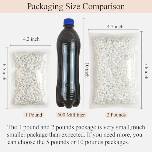 Image of FANTIAN 5 lbs White Pebbles for Indoor Plants, 3 /8 Inch Decorative White Gravel, Polished River Rocks for Potted Plants Vase Cactus Bird Bath and Outdoor Garden Landscaping