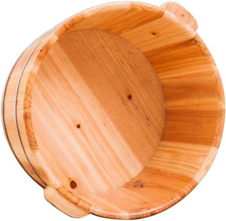 Bañera para pies de madera maciza Wcxixo miniatura 4