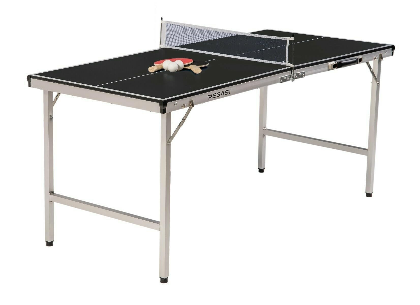 Pegasi Mini Tischtennisplatte - Tischtennis - Indoor Spiele - Tischtennisplatte - Faltbare Tischtennistisch - Table Tennis Table Indoor - Schwarz