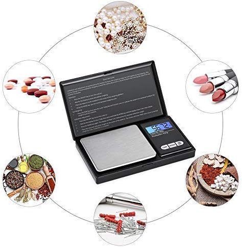 Criacr Digital Pocket Scale, 200g Precision Mini Jewelry Scales, Portable Digital Scales with LCD Backlit Display, Tare Function, 0.01g Precise, for Gold, Jewellery, Food, Coffee, Herbs