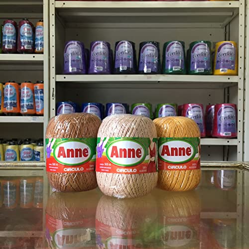 Kit 5 Novelo Anne circulo 500m cores a sua escolha