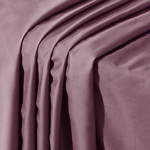 Image of Naksh Bedsheet for Double Bed King Size Plain 300 TC with 2 Pillow Covers | 300 Thread Count | Soft, Breathable Fabric Built for Daily Use | Bed Sheet Double Bed | Plum |